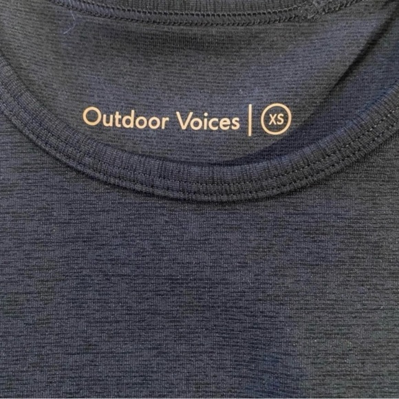 Outdoor Voices Athena Crop Top In Charcoal Size XSmall - Picture 4 of 5